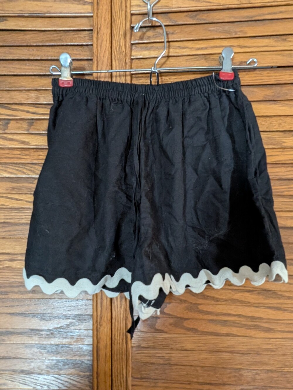 Midnight Sky NWOT Black Shorts With Rick Rack Size XS Linen Blend